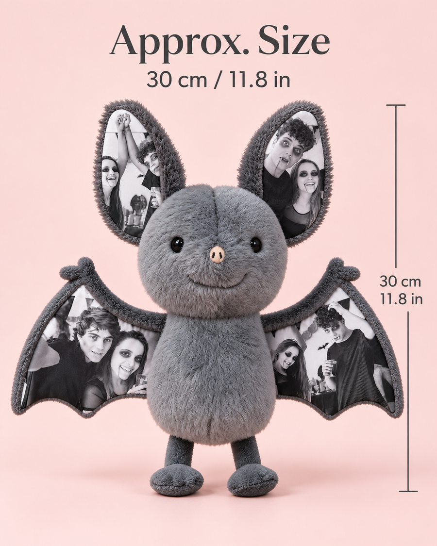 Personalized Photo Bat Plush