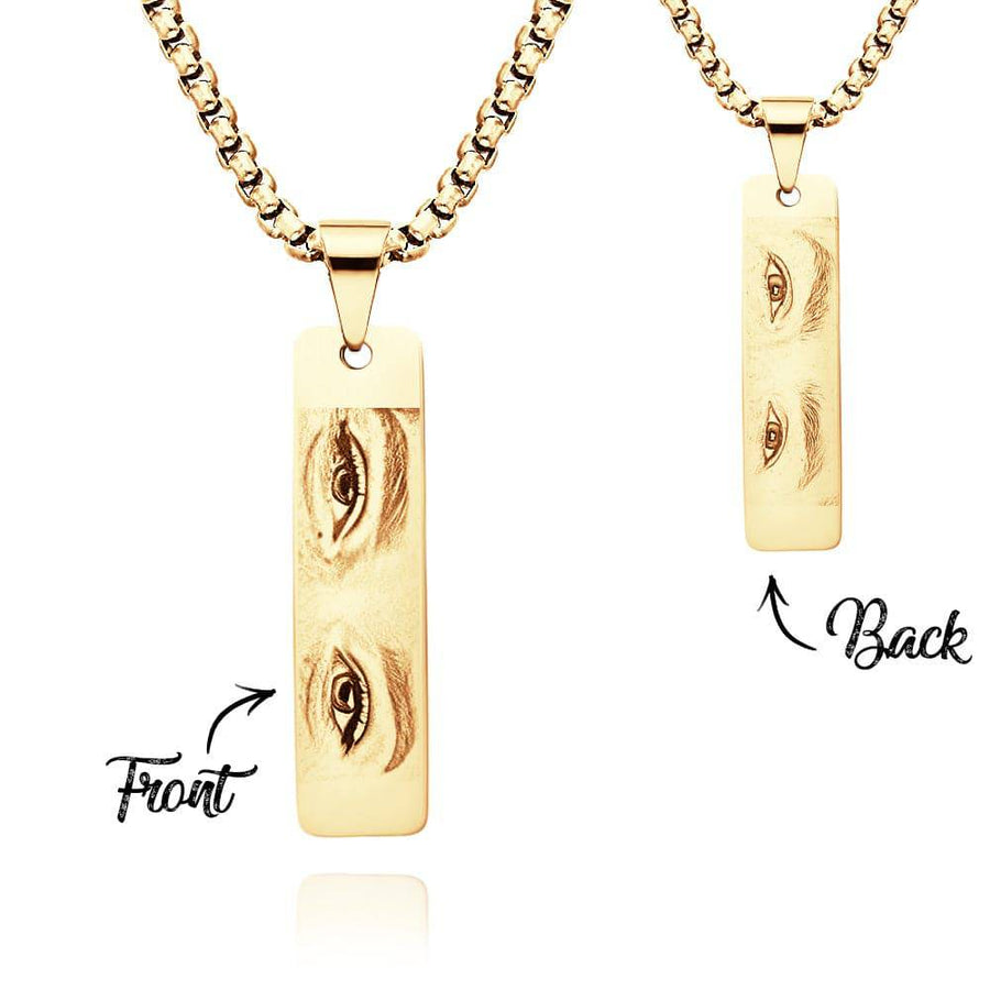 Personalized Loved One's Eyes Photo Necklace