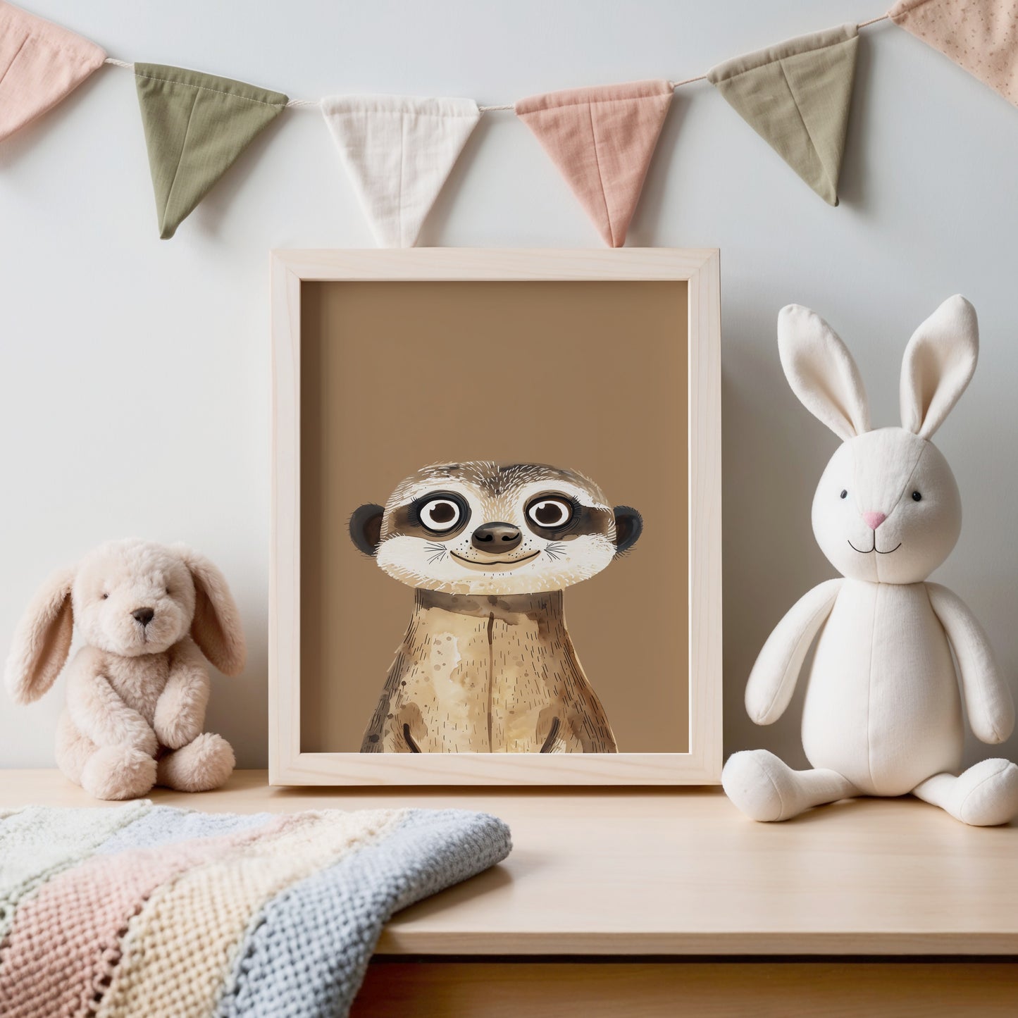 Adorable Meerkat Art for Children's Room Decor product
