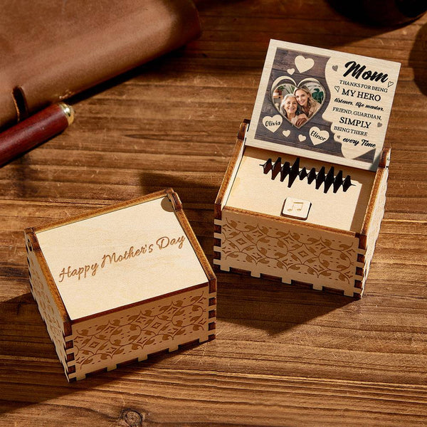 Custom Mother's Day Wooden Music Box
