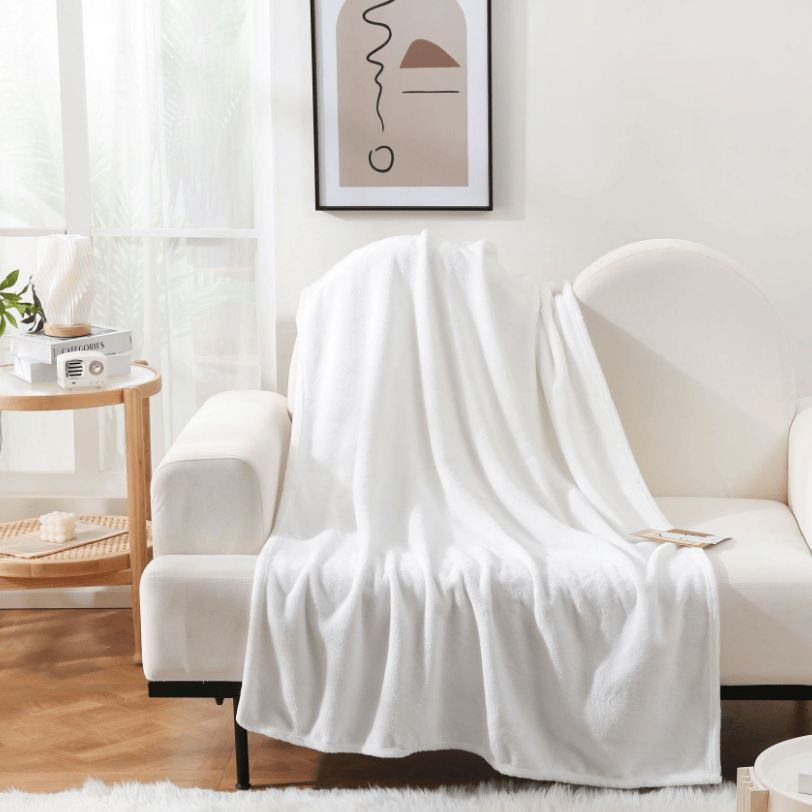 Custom Name and Photo Paw Print Throw Blanket