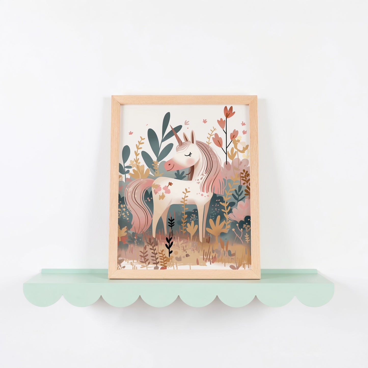 Enchanted Unicorn Framed Print for Nursery Room product