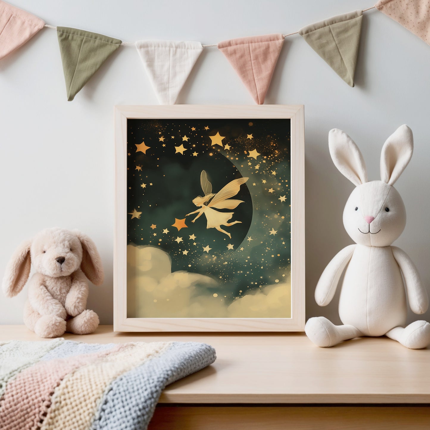 Fairy Tale Night Sky Stars and Moon Art product