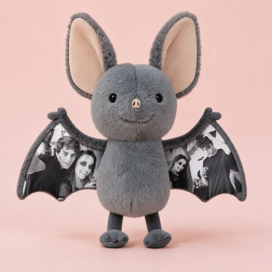 Personalized Photo Bat Plush