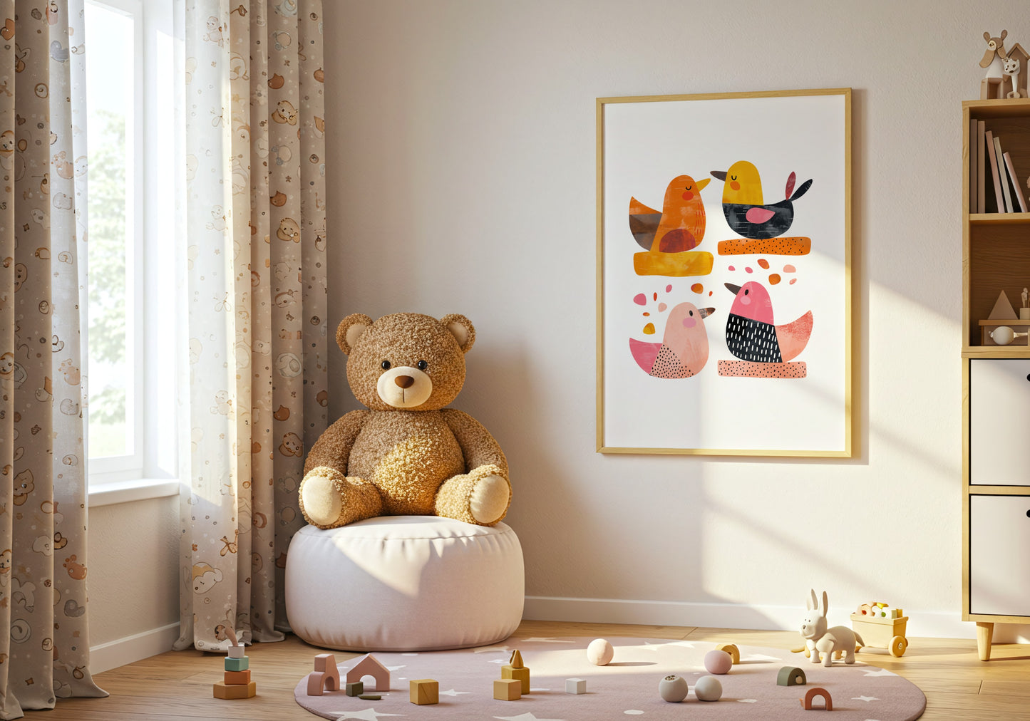 Colorful Birds Artwork for Kids Room Wall Decor product