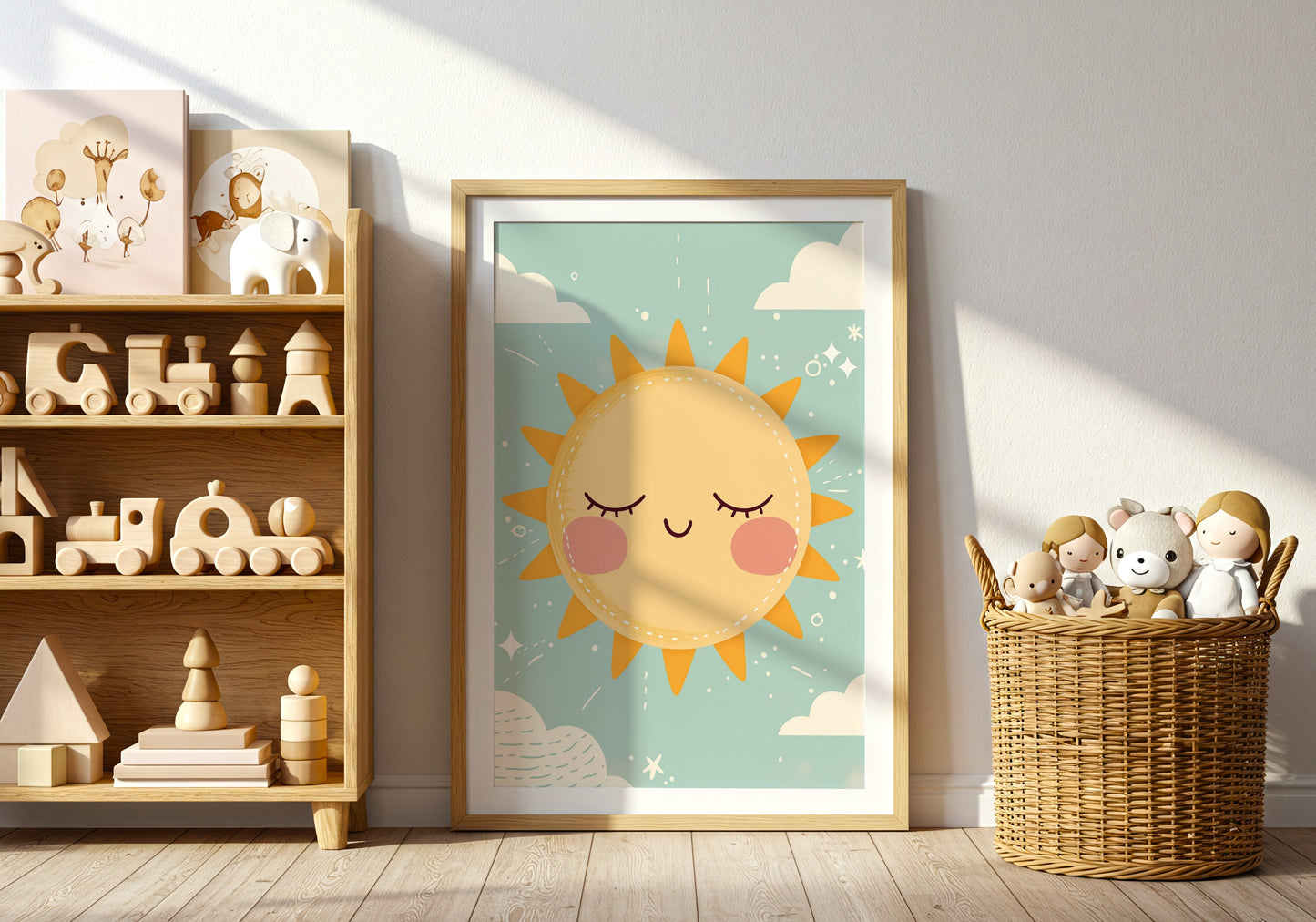 Cute Sun and Clouds Nursery Wall Art product type