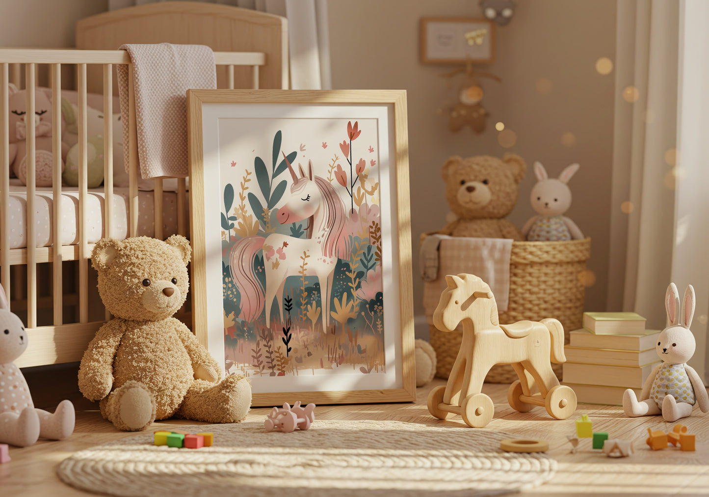 Whimsical Unicorn Print for Nursery Decor product type
