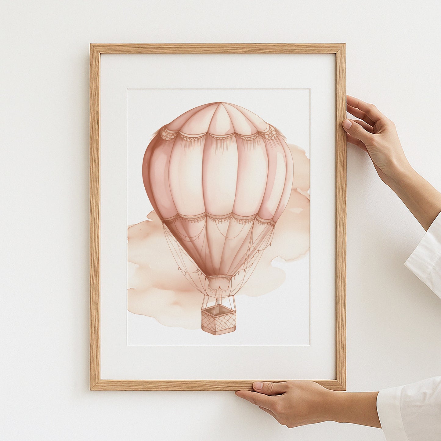 Elegant Hot Air Balloon Wall Art Print product type
