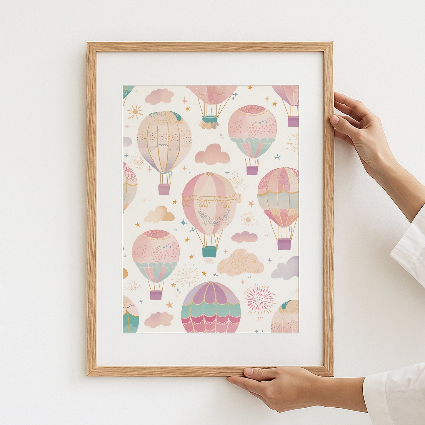 Colorful Hot Air Balloons Framed Wall Art product type
