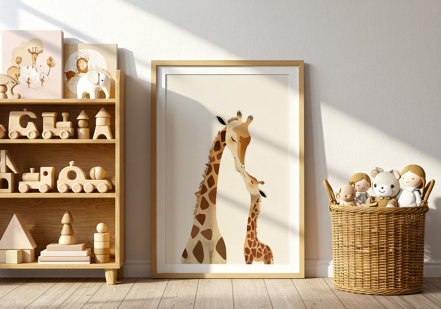 Giraffe Family Art Print for Nursery or Kids Room product type