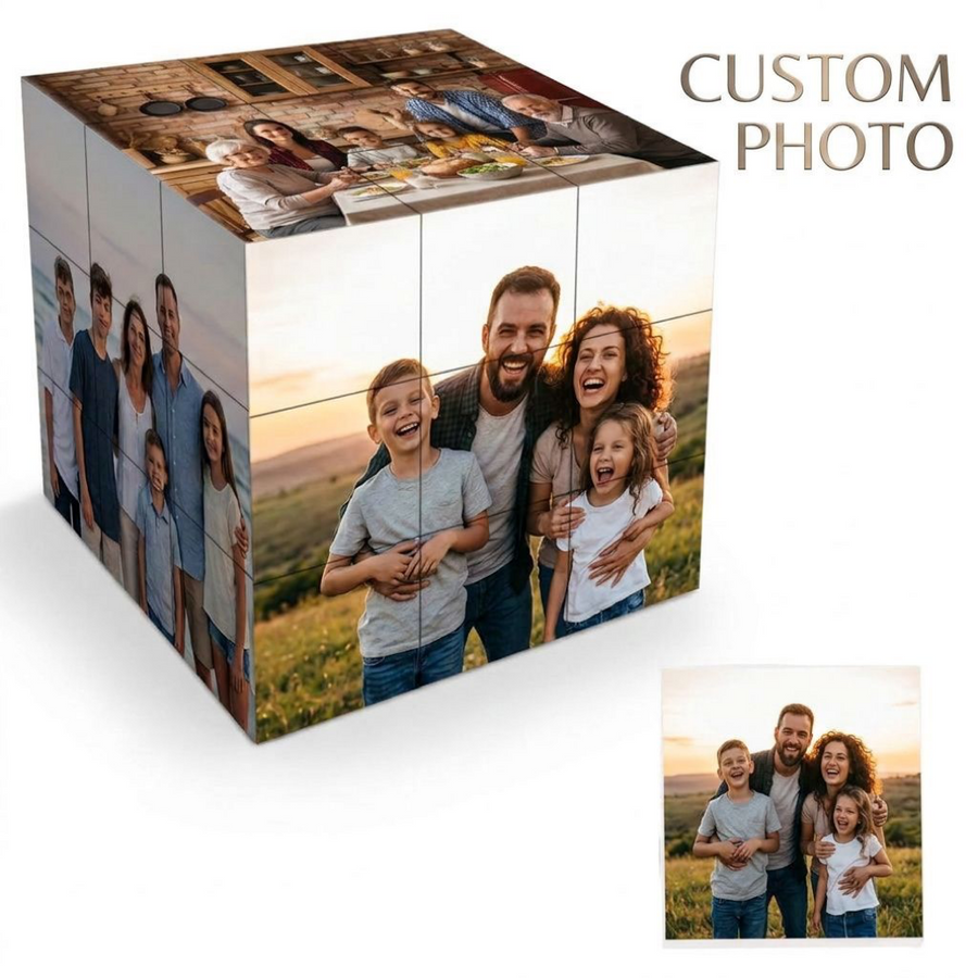 Custom Photo Cube Gift for Dad