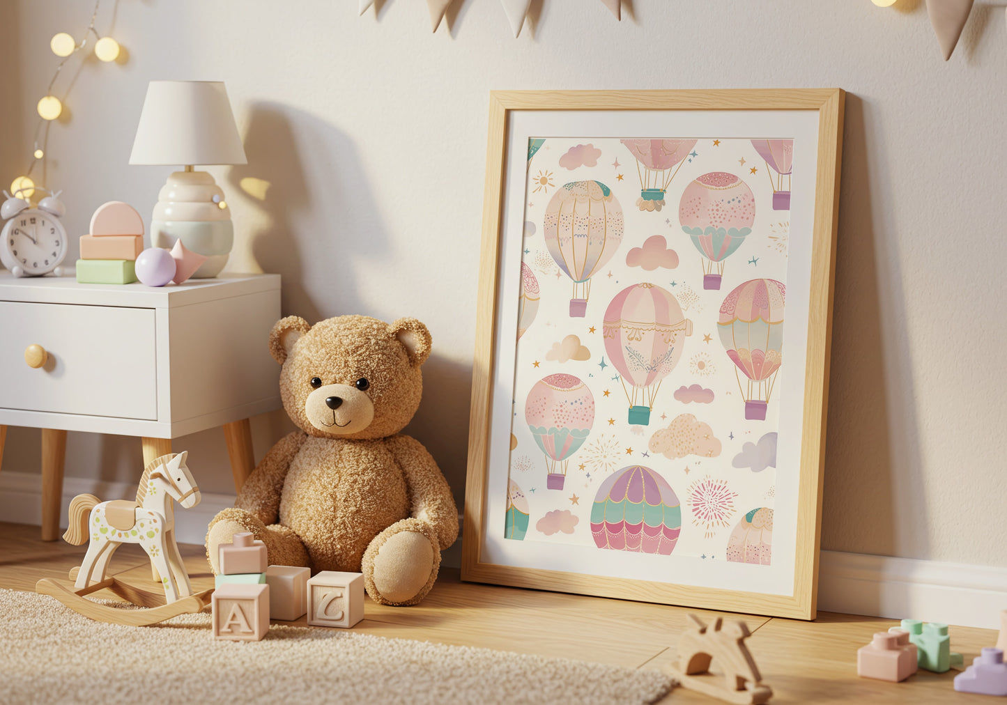Hot Air Balloon Adventure Nursery Wall Art product type