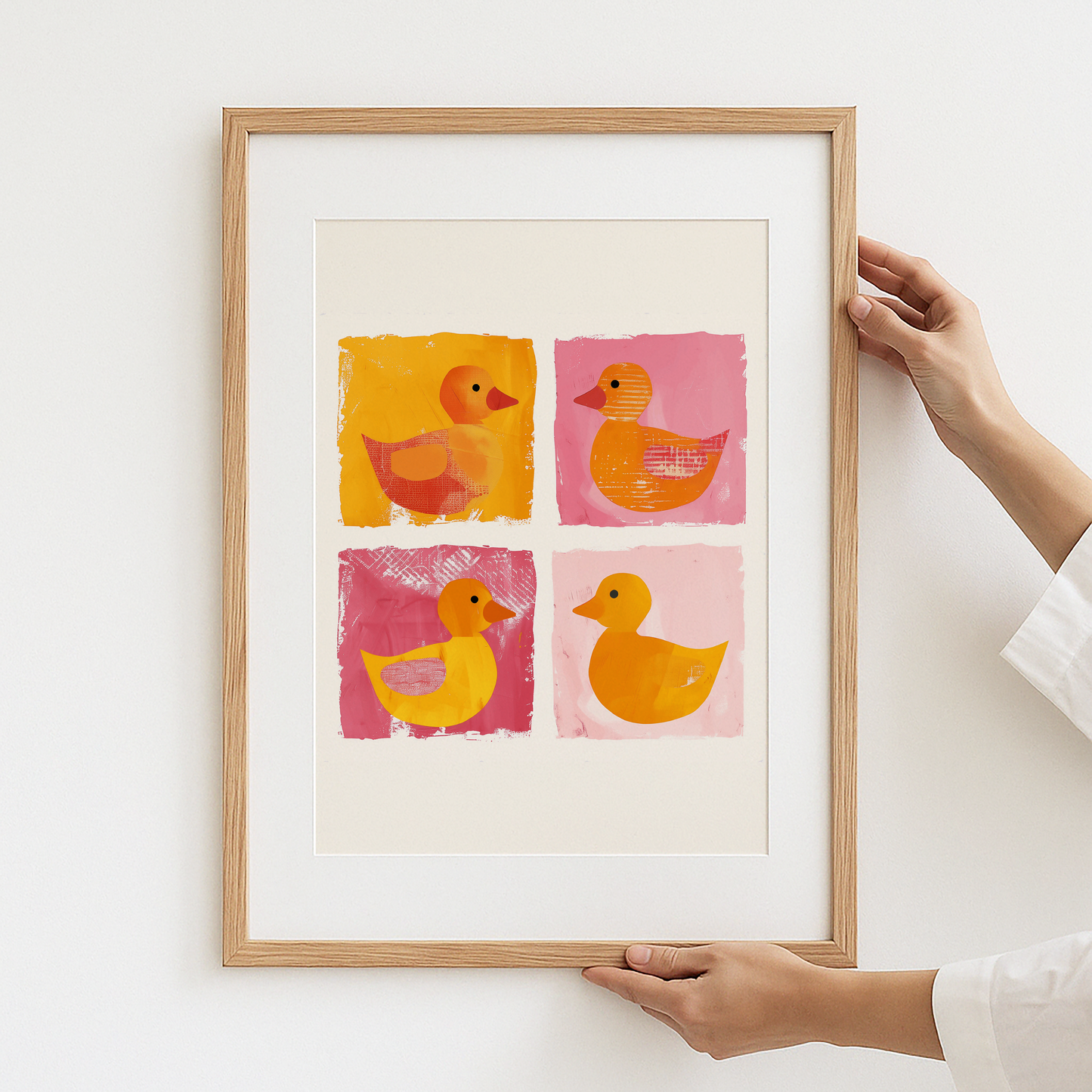 Colorful Duck Art Print for Nursery Wall Decor product type