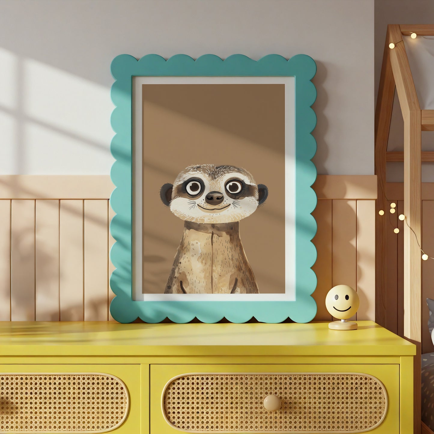 Adorable Meerkat Framed Art Print for Kids Room product