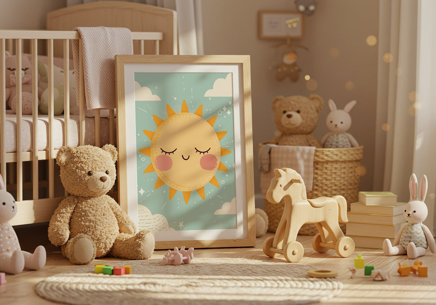 Cute Nursery Decor Sun Illustration Art Print product type