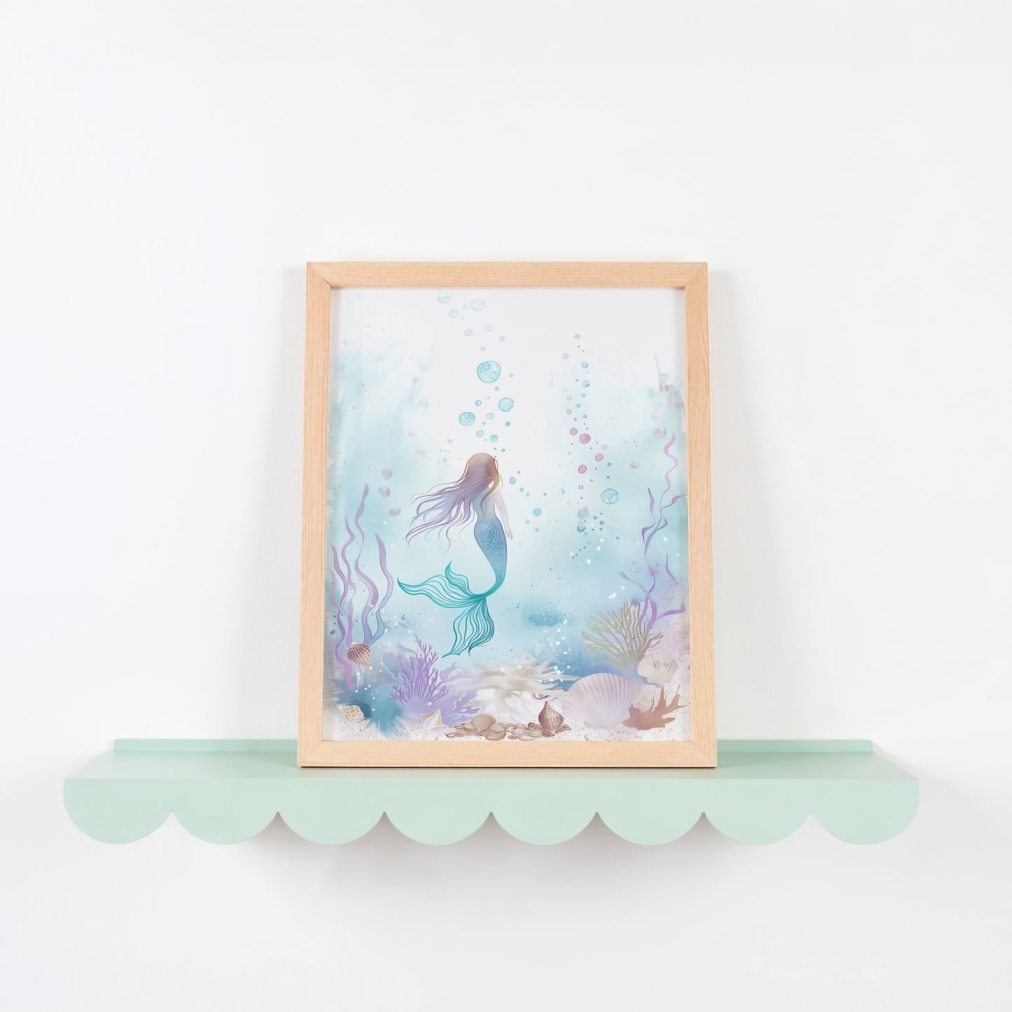 Enchanting Mermaid Underwater Scene Wall Art product type