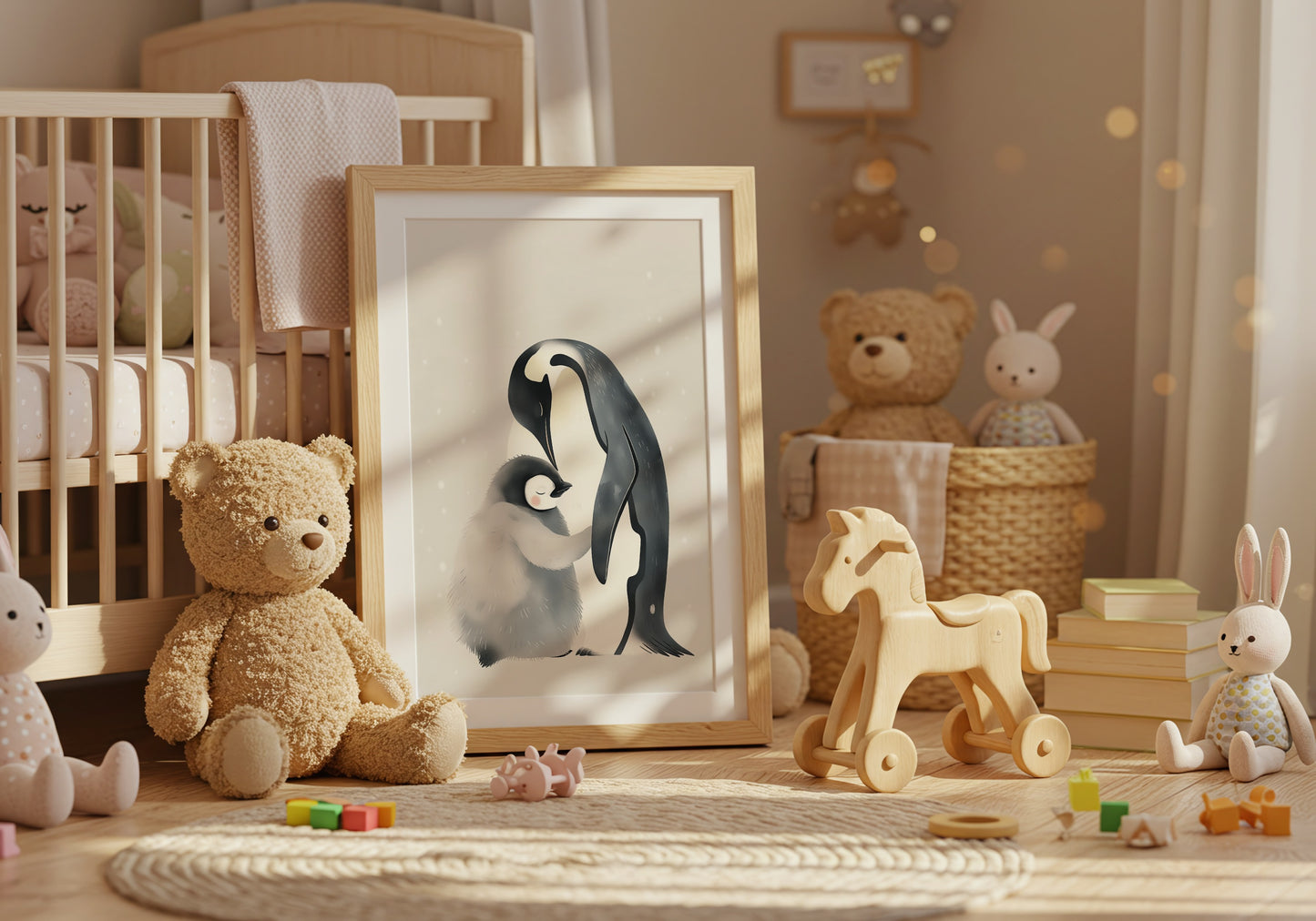 Adorable Penguin Art Print for Cute Nursery product