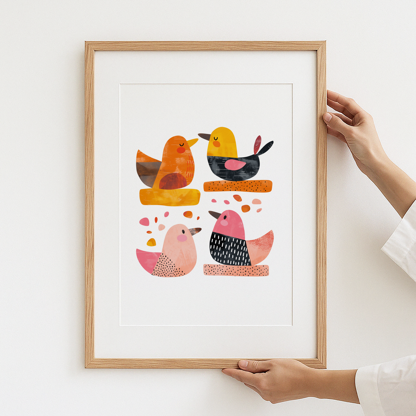 Colorful Modern Birds Art Print product