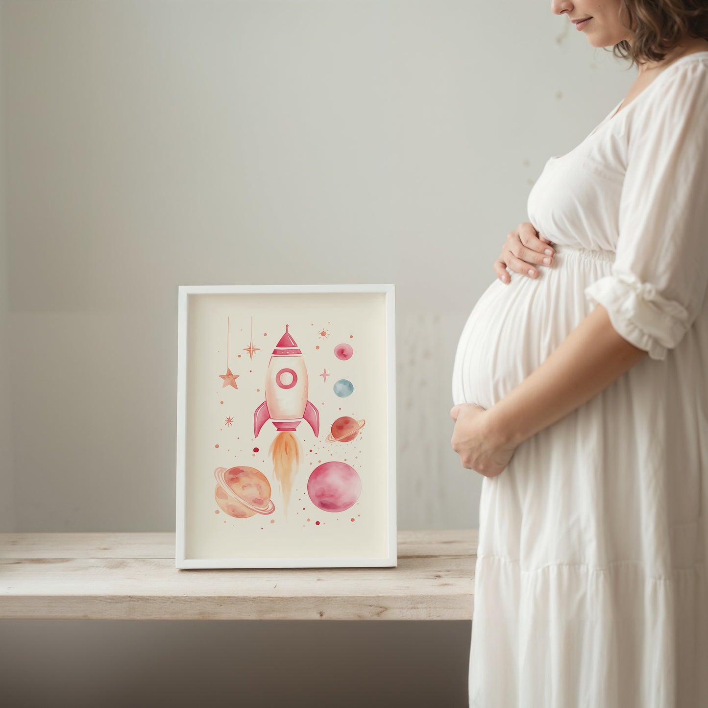 Rocket and Planets Nursery Wall Art product type