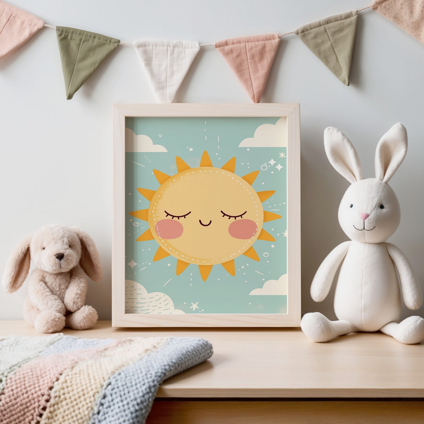 Adorable Sunshine Illustration Wall Decor product type