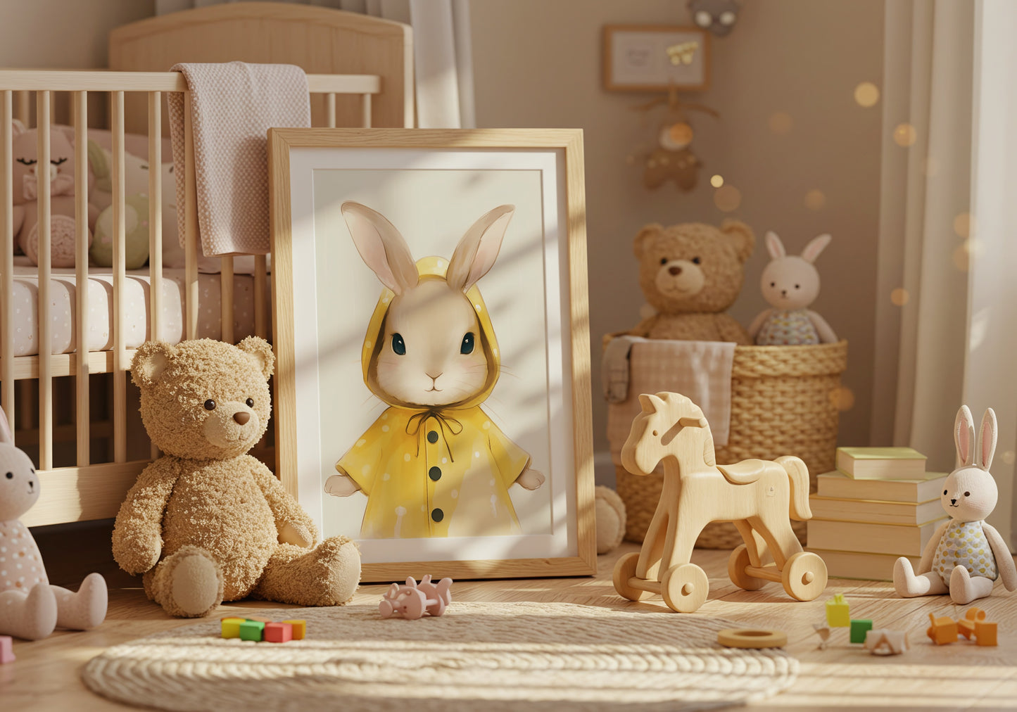 Cute Bunny Nursery Art Print for Children's Room product