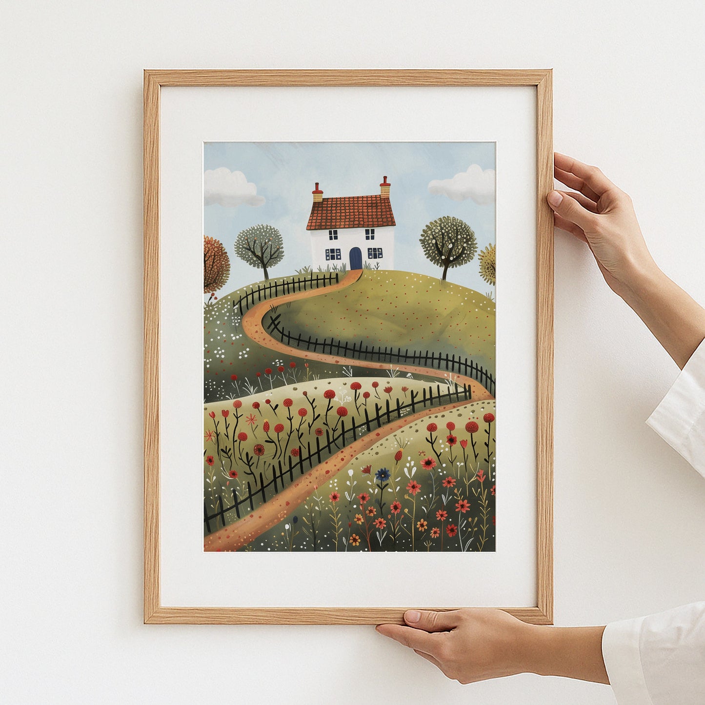 Quaint Countryside Cottage Artwork Framed Wall Art product type
