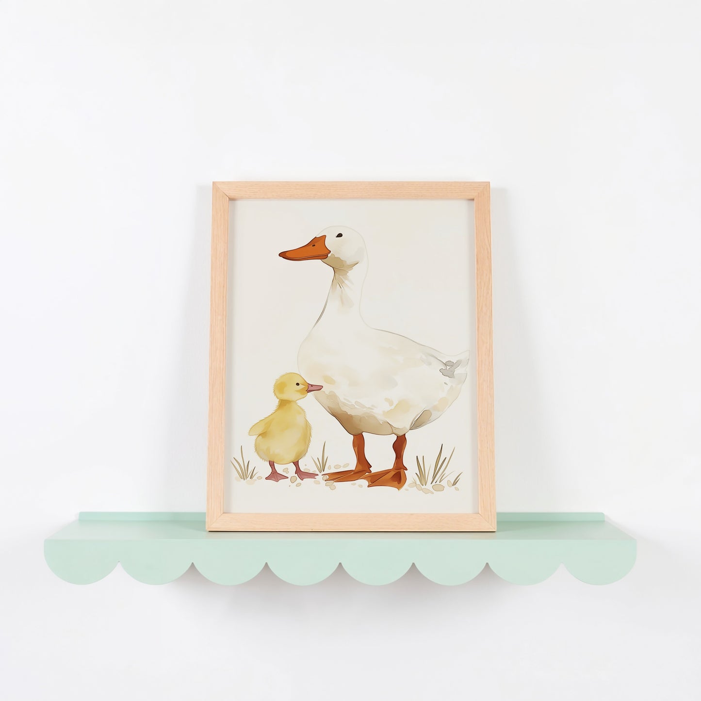 Cute Duck and Duckling Framed Wall Art product type