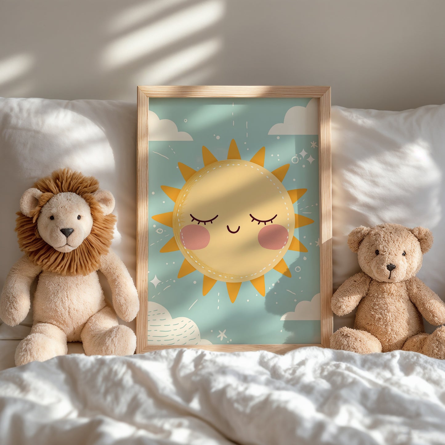 Cute Sun Illustration for Kids Room Decor product type