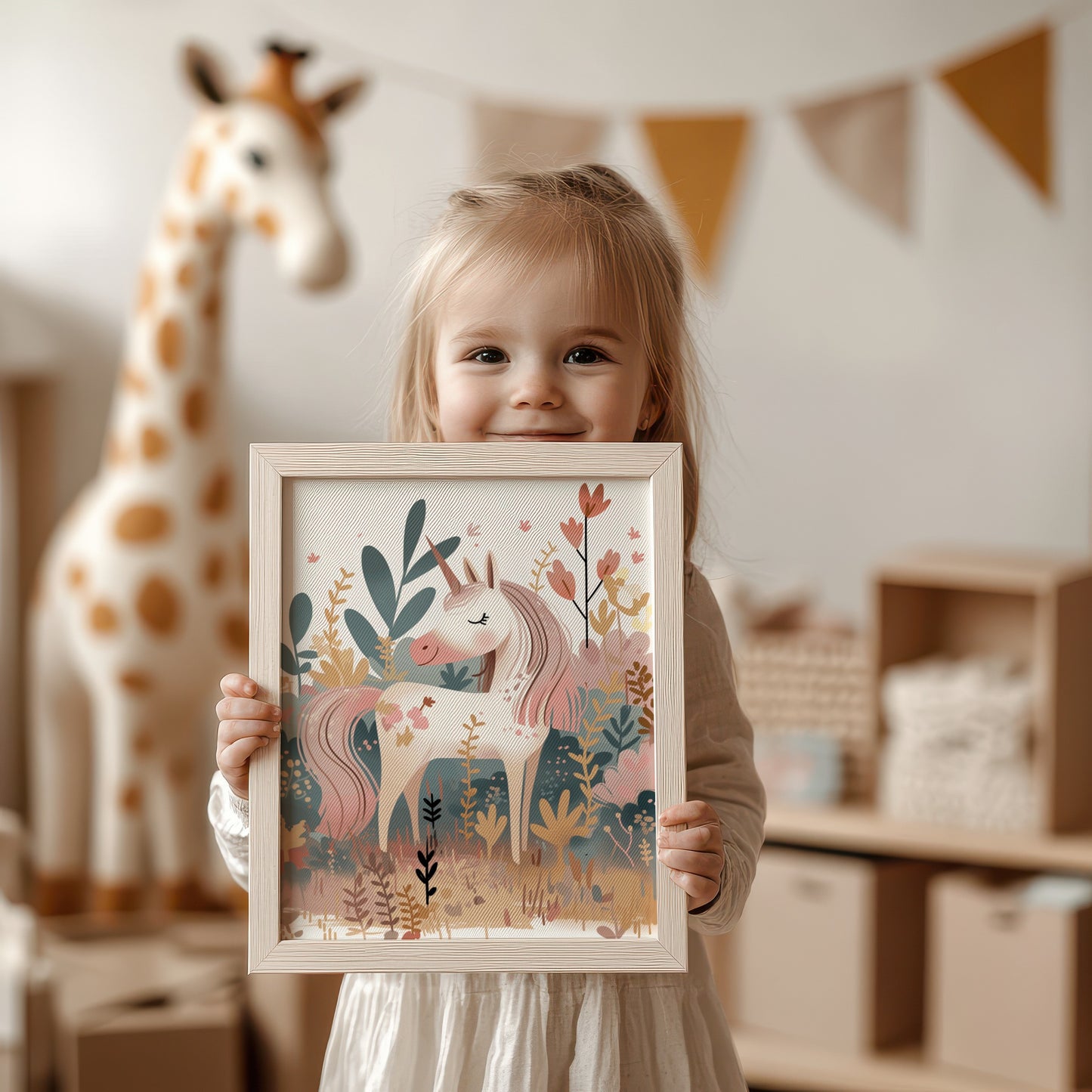 Adorable Unicorn Artwork for Kids Room Decor product