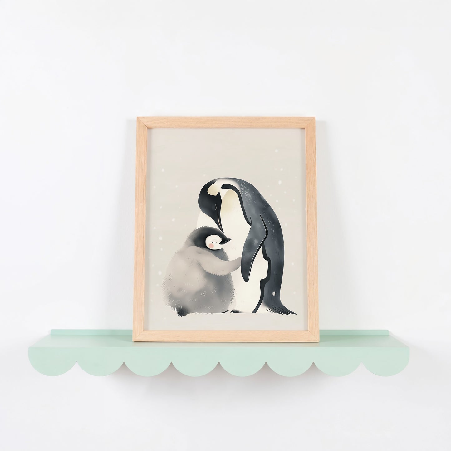 Adorable Penguin Family Art Print Wall Decor product