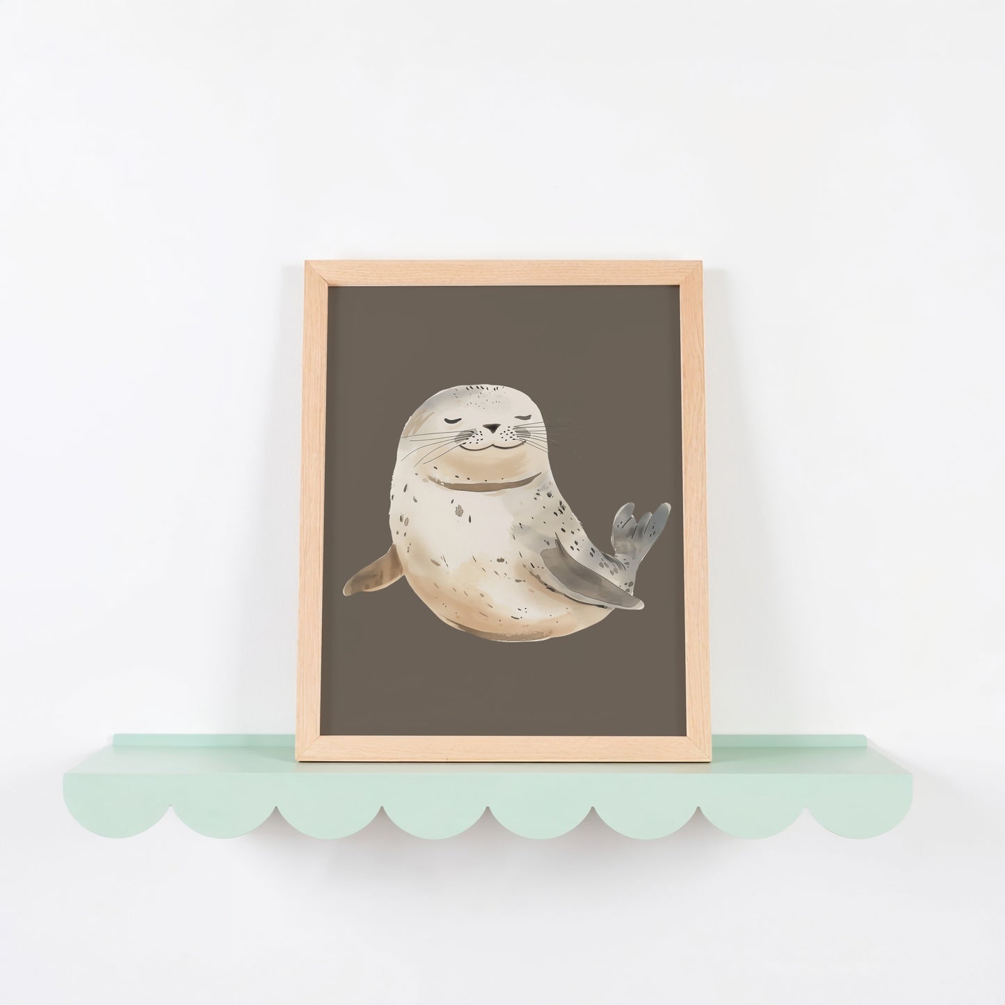 Cute Baby Seal Framed Wall Art for Home Decor product type