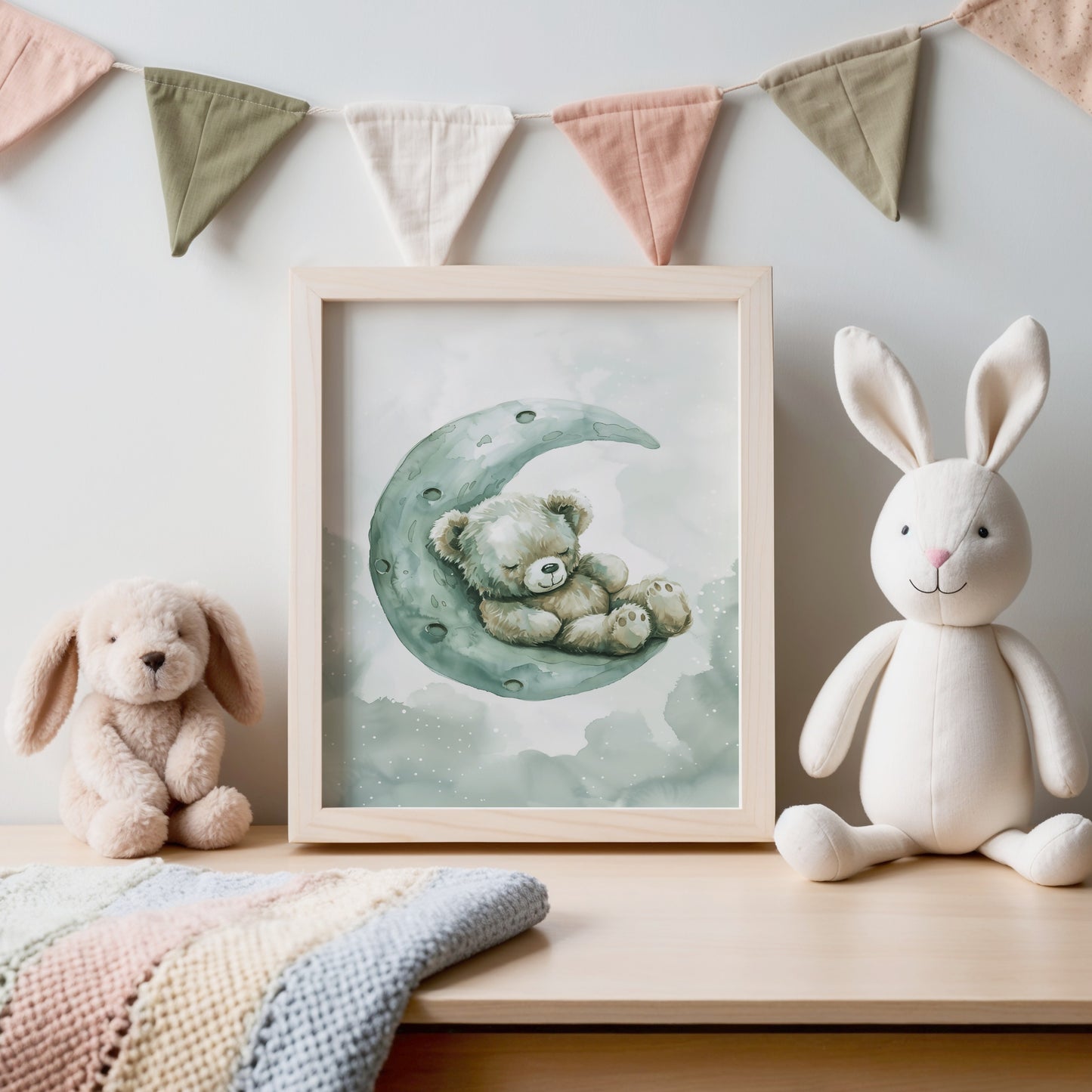 Dreamy Teddy Bear Wall Art for Nursery Room Decor product