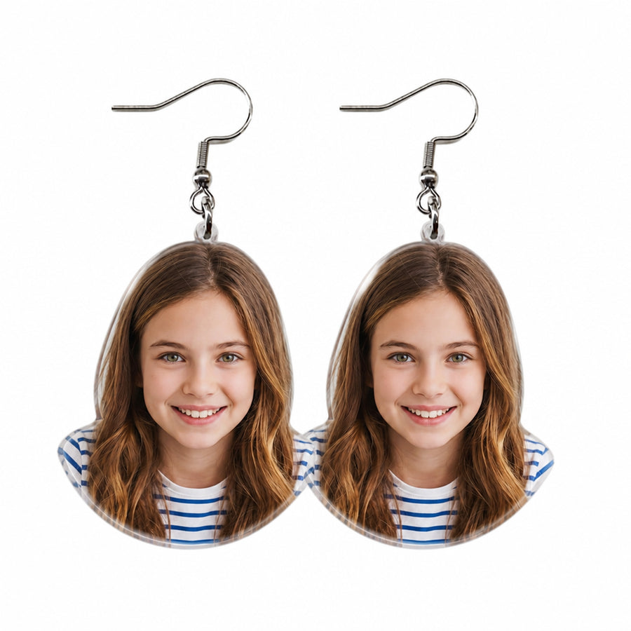 Personalized Photo Acrylic Dangle Earrings