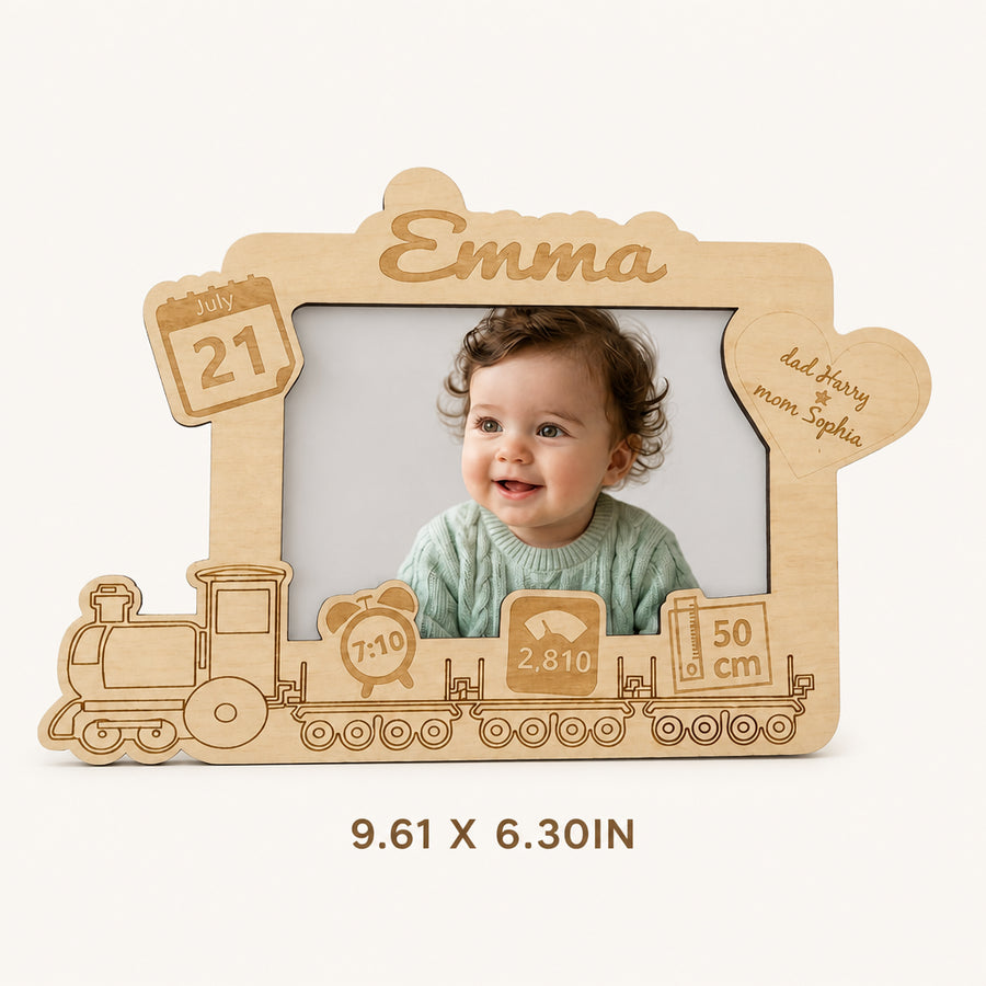Personalized Newborn Wooden Photo Frame