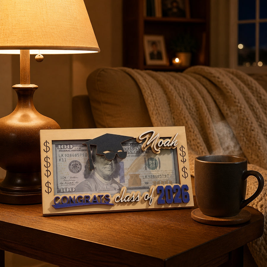 Personalized Graduation Wooden Money Box
