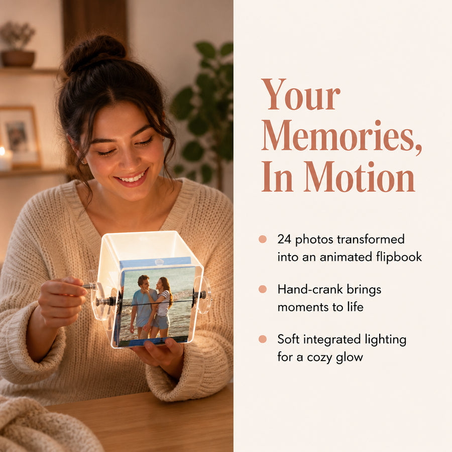 Personalized Animated Photo Flipbook with Light