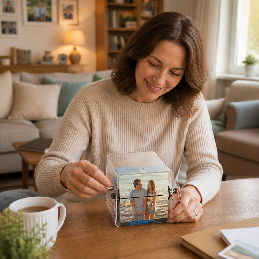 Personalized Animated Photo Flipbook with Light