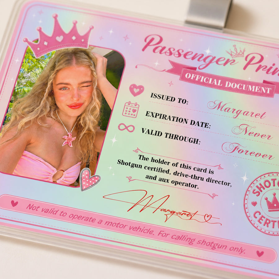 Personalized Passenger Princess Card