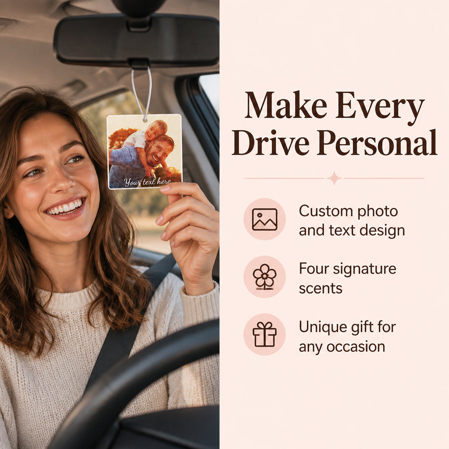 Custom Photo and Text Car Air Freshener