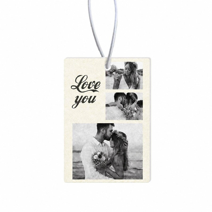Custom Photo and Text Collage Car Air Freshener