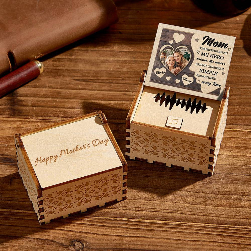 Custom Mother's Day wooden music box