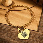Custom Photo Charm Bracelet with Heart - QR Code Jewelry