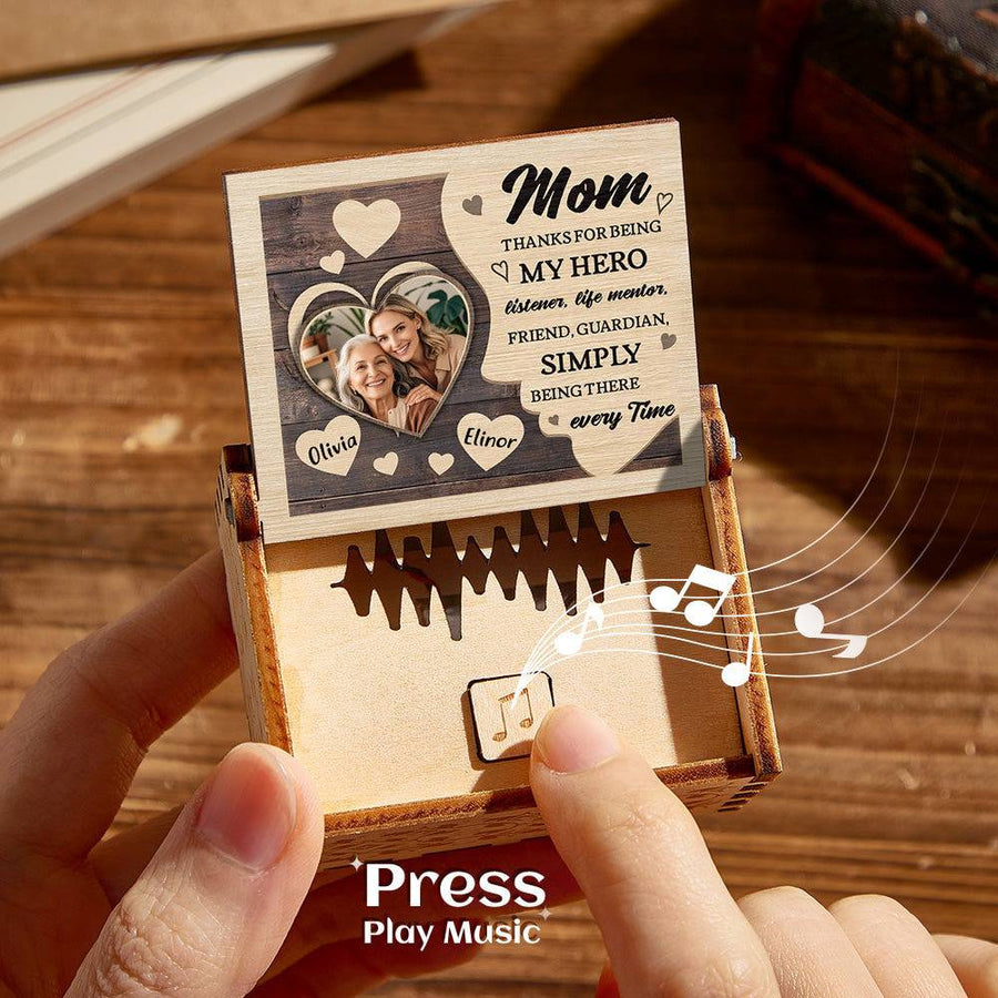 Custom Mother's Day Wooden Music Box