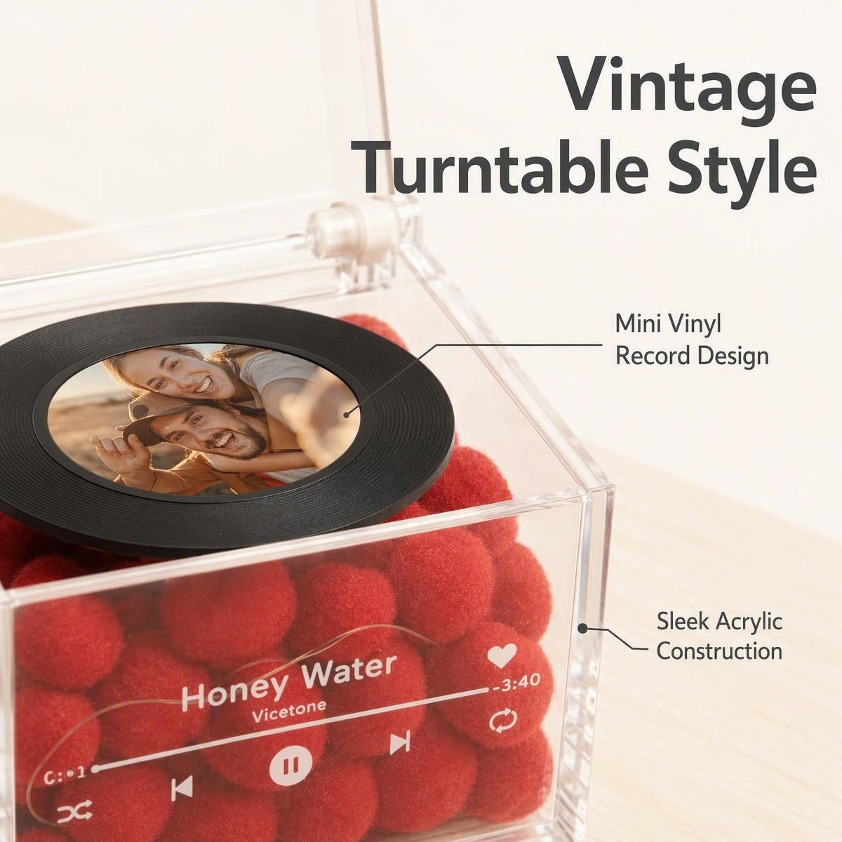 Custom Photo Music Box with Light