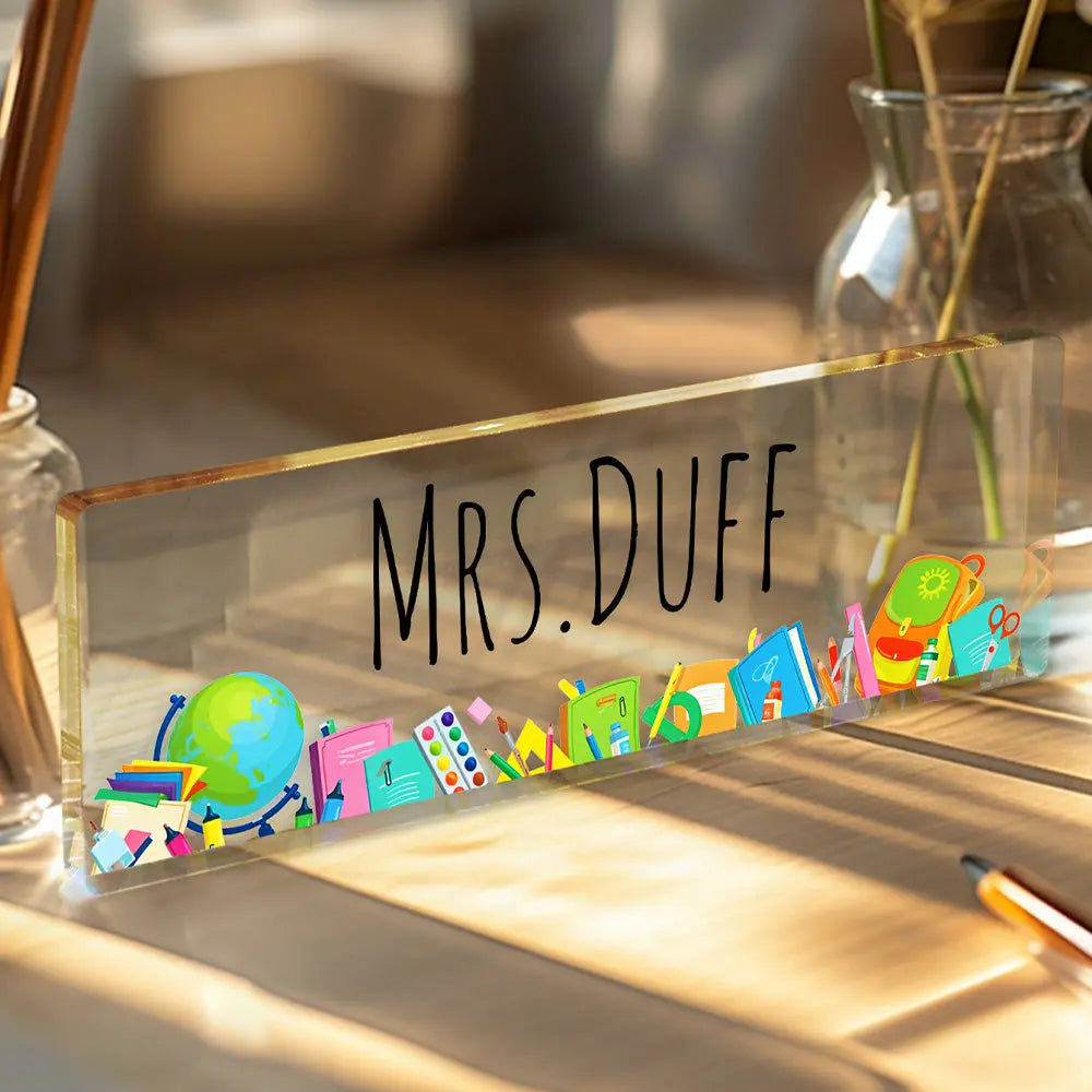 Personalized Teacher Desk Name Plate