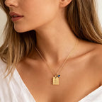 Personalized Calendar Birthstone Necklace - Custom Date Anniversary Gift