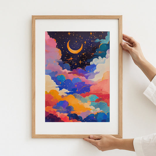 Dreamy Colorful Night Sky Framed Artwork product type