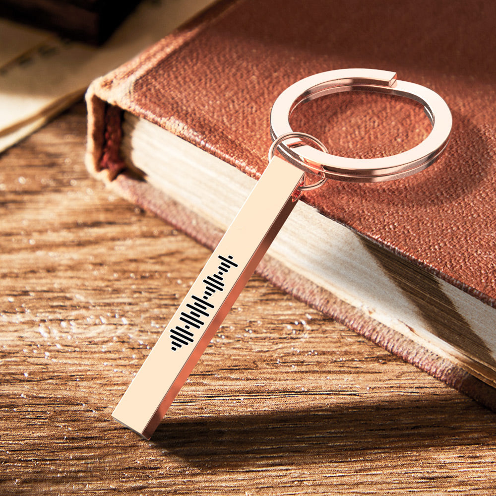 Custom Spotify Code Bar Keychain - 3D Engraved Music Key Chain