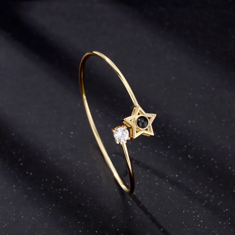 Custom Photo Projection Bracelet - Hidden Picture Heart Jewelry