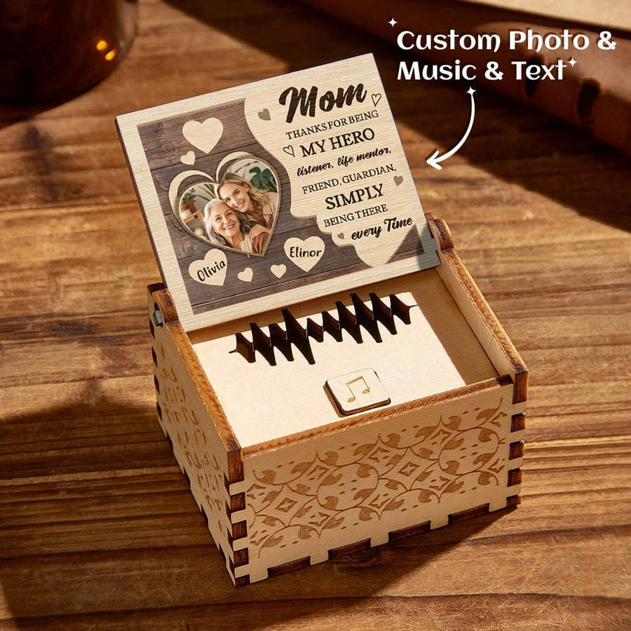 Custom Mother's Day Wooden Music Box